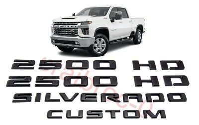 4件装黑色2019-2023雪佛兰索罗德2500高清定制徽章套件原始设备制造商通用 — 第 1/4 张图片