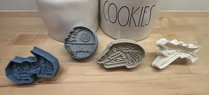 Williams-Sonoma STAR WARS Cookie Cutters-Death Star MilFalcon X Wing Tie Fighter - Picture 1 of 5