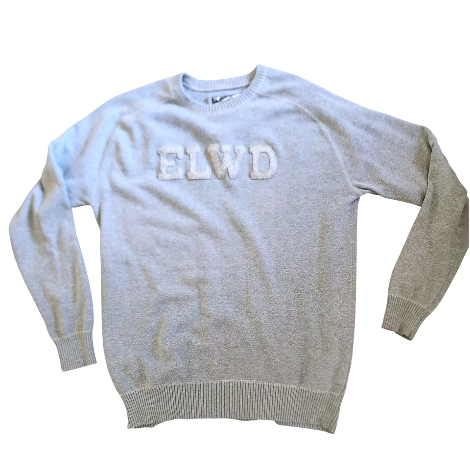 Suéter Pullover ELWOOD Para Hombres Gris Manga Larga Cuello Redondo L DEFECTUOSO Foto 1 de 4