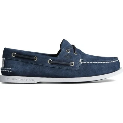 NEW Mens SPERRY Authentic Original 2-Eye Seersucker Shoe STS23920 Navy 12 WIDE - Image 1 of 4