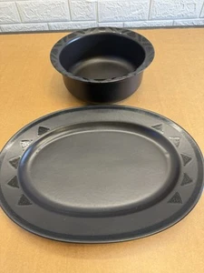 Pfaltzgraff Midnight Sun 14” Plater & flared mixing Bowl - Picture 1 of 12