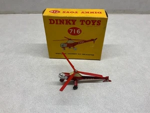 Hélicoptère rouge vintage années 60 DINKY #716 SIKORSKY WESTLAND S.51 avec boite - Photo 1/6
