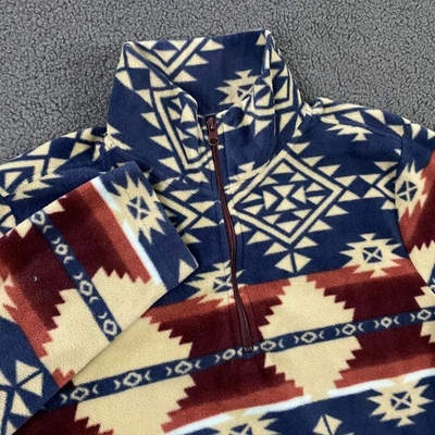 Pullover Pacsun polar 1/4 cremallera para hombre pequeño azteca navajo suroeste nativo camisa Foto 1 de 4
