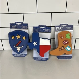 Nuevo con etiquetas Juego de 3 bolsas para botellas de agua temáticas de Texas - Imagen 1 de 6