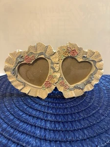 Vintage heart picture frame With Roses And Bows - Picture 1 of 3