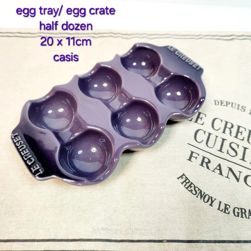 Le Creuset Bandeja de Huevos Plato de Huevos para 6 Huevos 11cmx20cmx4cm Cassis Raro Nuevo De Japón Foto 1 de 4
