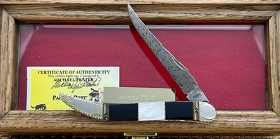 Большой нож-зубочистка Case XX USA Custom Painted Pony жемчуг и оникс дамасский - Изображение 1 из 4