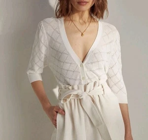Aritzia Wilfred NWT Dainty Cardigan Off White Size XS - Picture 1 of 14