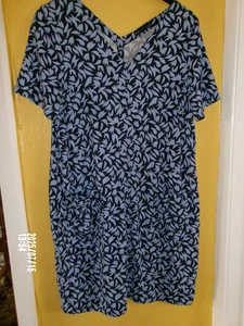 M&S ladies dress size 16R. Blue knee length with pockets. - Picture 1 of 3