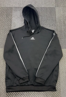 Sudadera con Capucha para Mujer Adidas Negra Mediana 12-14 Logo Tres Rayas Malla Capucha Foto 1 de 4
