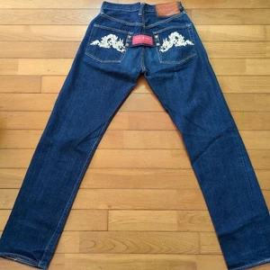 EVISU Dragon Seagull Paint Denim Size 30 Made in JAPAN limited From JAPAN◎ - Picture 1 of 14