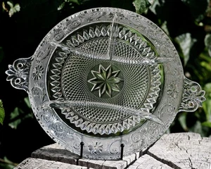 VINTAGE Duncan & Miller Large Sectional Serving Platter 1930's Made in USA - Picture 1 of 6
