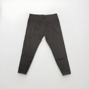 Womens Warm FLEECE LINED LEGGINGS Thick Thermal Solid High Waisted 3XL Dark Gray - Picture 1 of 8