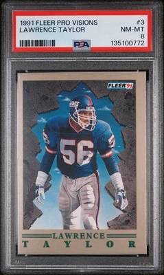 Fleer 1991 - Pro Vision Lawrence Taylor #3 PSA 8 Foto 1 de 3