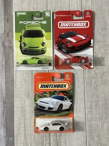 Matchbox Diecast Collectible Lot Of 3 Porche 911 GT3 (Red Edition/Green/White) - Picture 1 of 5