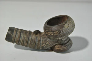 Pipe ancienne terre cuite ethnique indienne indou Asie Inde ? - Imagen 1 de 12