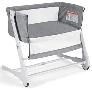 2-in-1 Baby Bedside Crib Bassinet &Sofa Infant Mesh Side Sleeping Bed Adjustable - Picture 1 of 12