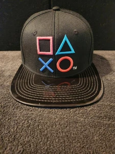 Sony Play Station Controller Button Icons Snap Back Hat - Picture 1 of 9