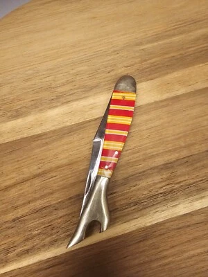 Cuchillo de pierna grande a rayas de caramelo Winchester Trade Mark para damas Foto 1 de 4