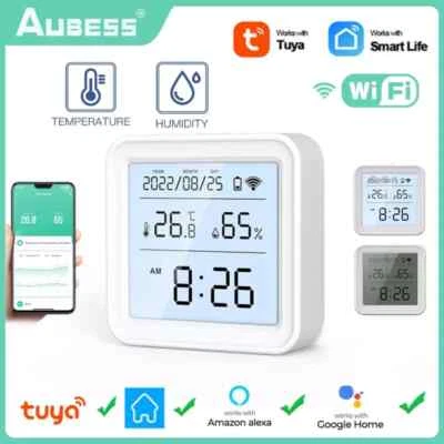 Tuya WIFI Smart Thermometer Hygrometer Temperatur Feuchtigkeitssensor LCD Sensor - Bild 1 von 4