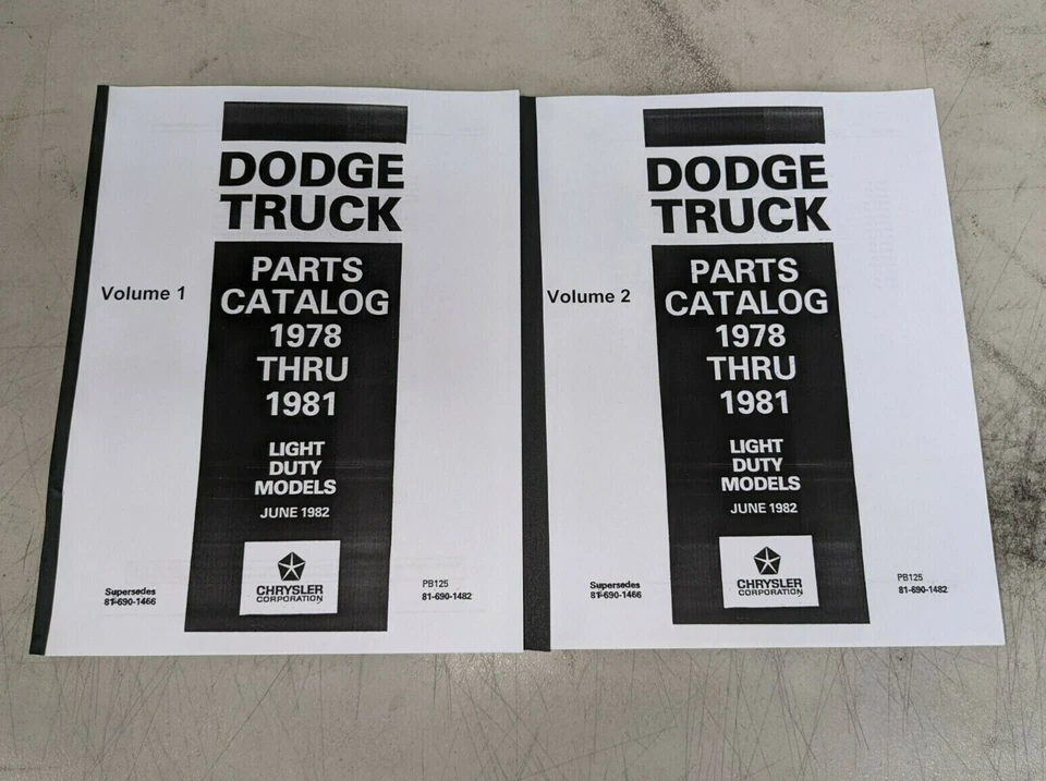 Dodge W250 1981 camioneta cabina y chasis manual catálogo de piezas Foto 1 de 1