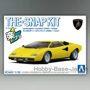 Lamborghini Countach LP400 (amarillo) 1/32 AOSHIMA The SnapKit No.20-B modelo de plástico - Imagen 1 de 6