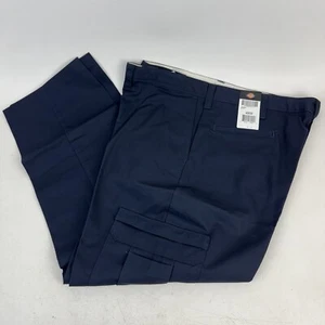 Dickies Work Pants Men’s 42x30 Flex Regular Fit Cargo Straight Leg Navy Blue New - Picture 1 of 8