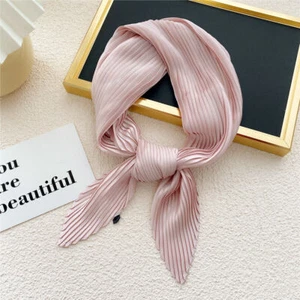 Sciarpa donna quadrata seta raso elegante vintage collo testa scialle stola sciarpe - Foto 1 di 38