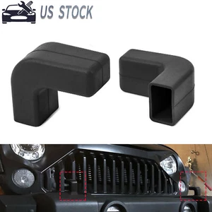 Bumper Tow Hook Covers Fit for Jeep Wrangler JK, JL,Gladiator JT 2007-2022 Black - Picture 1 of 7