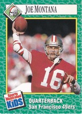 Joe Montana  1990 SI Sports Illustrated For Kids card #168 SF 49ers
