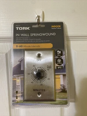 Interruptor temporizador de intervalo en pared Tork, rango 0-60 minutos SpringWound RFF60M interior Foto 1 de 2