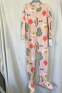 New Carter's Kid Girls 1-Piece Breakfast Fleece Footie Pajamas Pink U pick - Picture 1 of 5