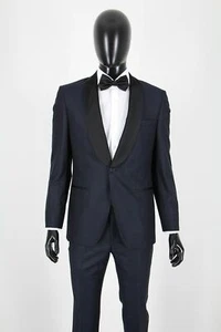 Chaqueta para fumar Hugo Boss Tailded, Mod. T-Herve, T. 48 / US 38R, Slim Fit, Azul Marino - Imagen 1 de 11