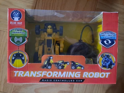 NEW!  Blue Hat Transforming Robot Radio Controlled RC Car - Image 1 of 4