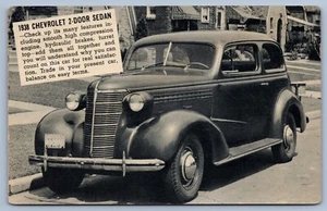 1938 Chevrolet Sedan Dealer Ship Thomas Motor Co. Burlington Iowa Postcard - Picture 1 of 2