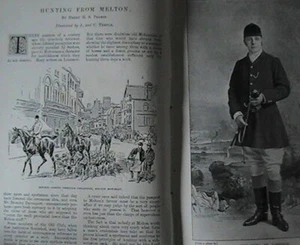 Melton Mowbray Hunt Foxhunting Hounds Rare Old Victorian Article 1896 Muir Bede - Imagen 1 de 5