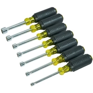 Klein Tool 7-Piece Hollow Shank Magnetic Tip Nut Driver Set - Picture 1 of 3