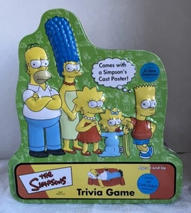Vintage The Simpsons Trivia Game Complete w/ POSTER & collectible 3d tin! - Picture 1 of 6