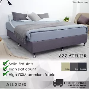 New Queen Double King Single Ensemble Mattress Bed Base Solid Slat Frame Support - Picture 1 of 14