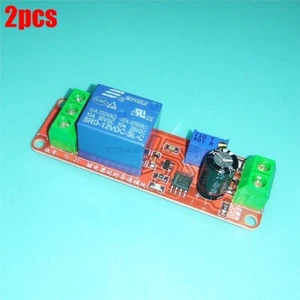 2Pcs Dc 5V Delay NE555 Timer Switch Adjustable Module 0~10S Relay Shield New xr - Picture 1 of 2