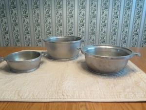 Ollas de utensilios de cocina de aluminio fundido Guardian Service Ware vintage sin tapas LOTE DE 3 - Imagen 1 de 24