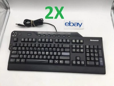 LOTE DE 2 Teclado de Escritorio Lenovo Rendimiento Mejorado SK-8815 USB con Cable Envío/S GRATIS Foto 1 de 4