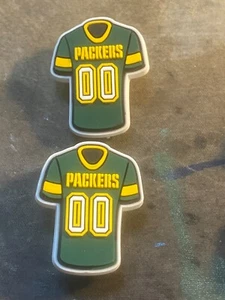 Green Bay Packers shoe charms, 2 piece set button back - Picture 1 of 1