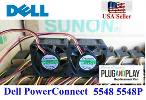 Lot 2x replacement fans for Dell PowerConnect 5548 5548P - Picture 1 of 8