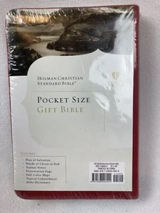 Holman Christian Standard Pocket Size Gift Bible *NEW & SEALED* Maps Red Words - Picture 1 of 4