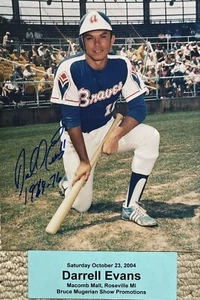 Darrell Evans Autographed Atlanta Braves 8x10 W INSCR Detroit Tigers - Picture 1 of 2