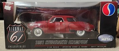 HIGHWAY 61 КОЛЛЕКЦИОННЫЕ ПРЕДМЕТЫ 1951 STUDEBAKER ЧЕМПИОН 1-18 ЛИТОЙ АВТОМОБИЛЬ - Изображение 1 из 4