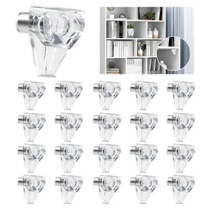 5mm Cabinet Shelf Pegs 20pcs Shelf Support Pegs Pins Clips Plastic Replacemen... - Picture 1 of 7