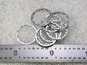 RONDELLE INTERNE BLOCCAGGIO DENTI 1/2 FORO ACCIAIO ZINCO - 50 pz - Foto 1 di 1