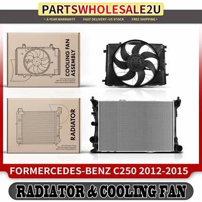 Kit de montaje de radiador y ventilador de refrigeración para Mercedes-Benz W204 C204 C250 12-15 1,8 L Foto 1 de 4
